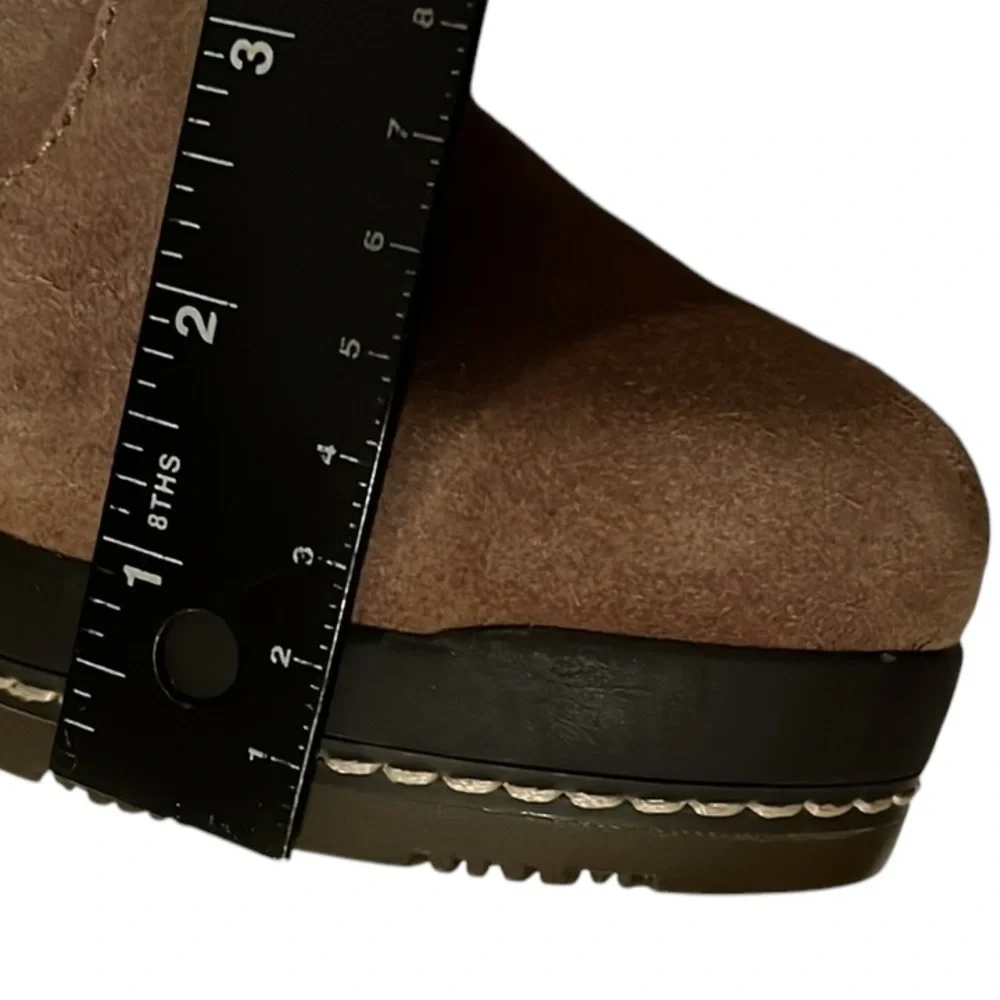 Kelsi Dagger size 10  tan suede over the knee boot shearling lined & trim NWOT